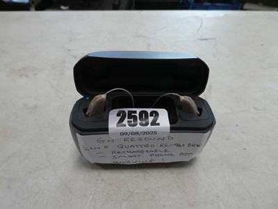 Lot 2592 - GN Resound Linx Quattro -961DRW rechargeable...