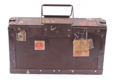 Lot 2842 - .303 Naval issue wooden ammo box (450 capacity)