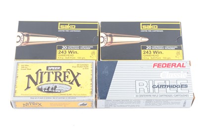 Lot 2536 - (S1) 74 x .243 Win. rifle cartridges, inc....