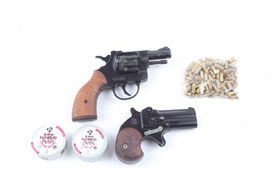 Lot 1142 - (S37) Olympic 6 blank-firing pistol and a...