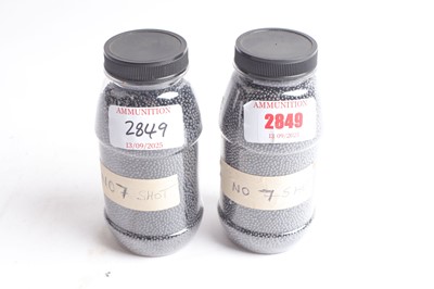 Lot 2849 - Two jars No.7 lead shot (approx. 8kg total)