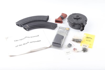Lot 1144 - 75-round AK drum magazine with instructions, 2...