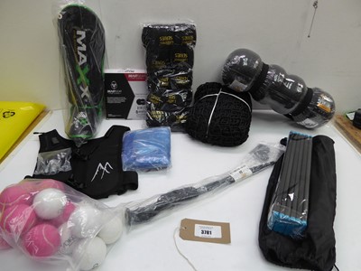 Lot 3781 - Rollga roller, sweat bands, Core sliders,...