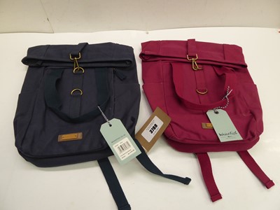 Lot 3788 - 2 Weirdfish Pottern washed canvas backpacks