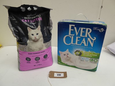 Lot 3795 - 10L Bentonite cat litter and 10L Ever Clean...