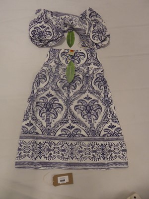 Lot 3898 - Farm Rio blue tropical blouse & midi skirt...