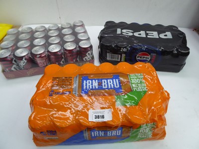 Lot 3816 - Pepsi Max, Irn-Bru and Dr Pepper drinks