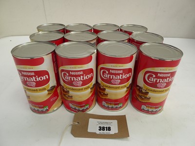 Lot 3818 - `12 x 1kg tins Nestle Carnation condensed milk
