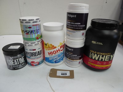Lot 3820 - Gold Standard 100% whey, Pure Collagen...