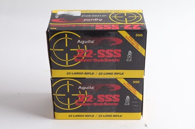 Lot 2555 - (S1) 1000 x.22-SSS Aguila Sniper Sub-Sonic...