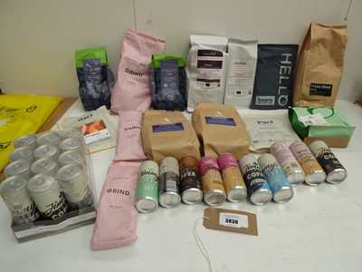 Lot 3830 - Coffee beans, ground coffee beans and iced...