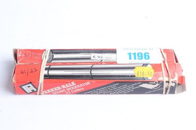 Lot 1196 - Two .22 Parker Hale air rifle sound moderators