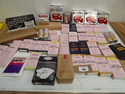 Lot 3837 - Coffee beans, ground coffee beans, coffee pods,...