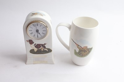 Lot 1147 - Gamebird themed china mug and clock