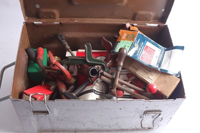 Lot 2958 - Large metal crate of reloading equipment inc....