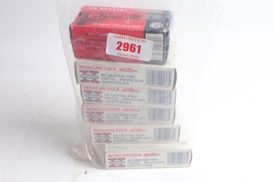 Lot 2961 - 250 x .38 Spl Winchester cases and 50 x .38...