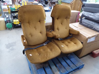 Lot 4073 - 2 fabric Winnebago seats featuring Captain's...