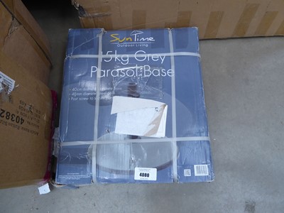 Lot 4080 - Suntime 5KG grey parasol base