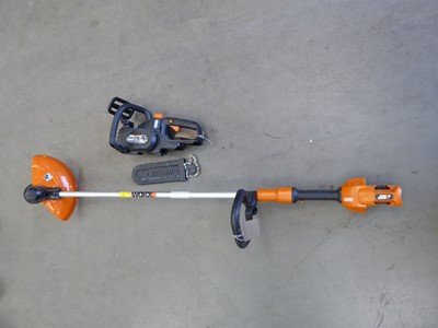 Lot 4103 - Worx cordless straight arm strimmer with no...