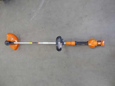 Lot 4109 - Worx cordless strimmer with no batteries or...