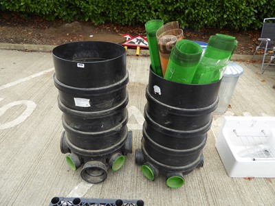 Lot 4174 - 2 Hepworth multi-inlet chambers for clay pipes...