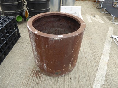 Lot 4176 - Large rustic metal garden pot