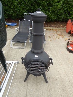 Lot 4181 - Metal garden chimenea
