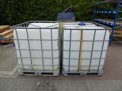 Lot 4199 - Two caged IBC liquid storage containers