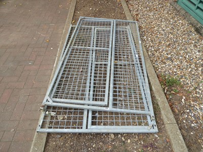Lot 4207 - Two galvanised cage panels