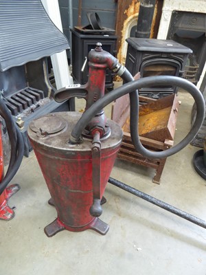 Lot 4246 - Vintage red oil pump