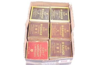 Lot 2230 - (S2) Box containing 5 boxes of 10 bore Eley 10...