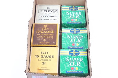 Lot 2231 - (S2) Box containing 10 bore boxed cartridges...