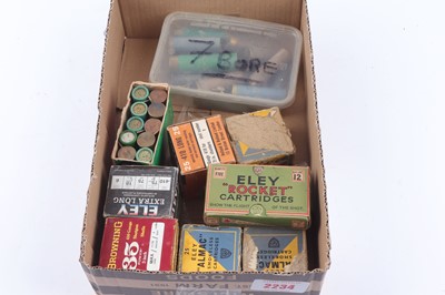 Lot 2234 - (S2) Box containing 12 bore Eley pinfire,...