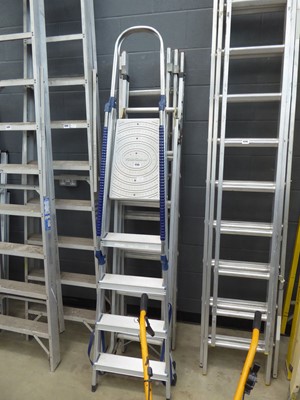 Lot 4293 - Youngman 5-tread aluminium step ladder, a...