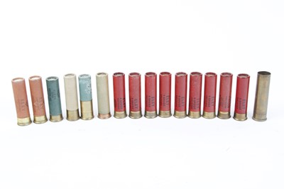 Lot 2241 - (S2) 15 x 4 bore paper cased cartridges by...