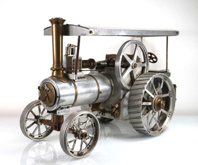 Lot 262 - A 2" scale aluminium scratch built model...