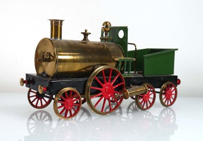 Lot 264 - A brass scale model of a steam locomotive, l....