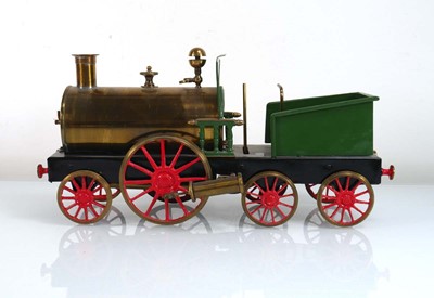 Lot 264 - A brass scale model of a steam locomotive, l....