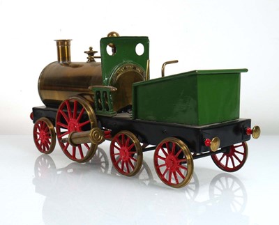 Lot 264 - A brass scale model of a steam locomotive, l....