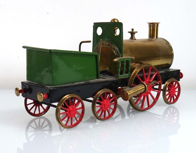 Lot 264 - A brass scale model of a steam locomotive, l....