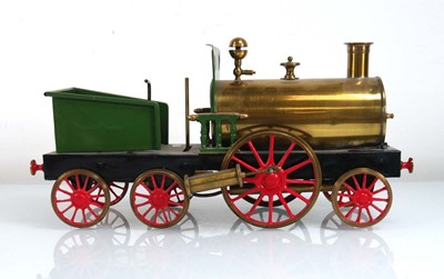 Lot 264 - A brass scale model of a steam locomotive, l....