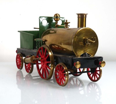 Lot 264 - A brass scale model of a steam locomotive, l....