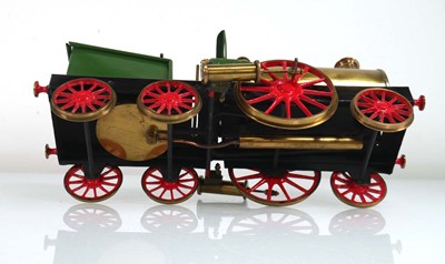 Lot 264 - A brass scale model of a steam locomotive, l....