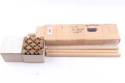 Lot 2985 - 12 x 8 bore Eley paper tubes and a box of Eley...