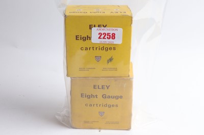 Lot 2258 - (S2) 50 x 8 bore Eley Eight Gauge No.4 and BB...