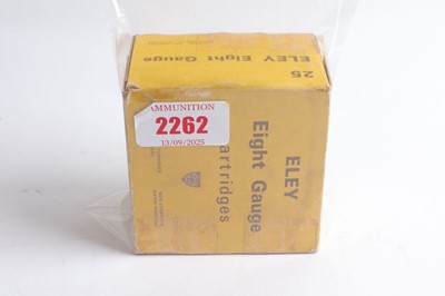 Lot 2262 - (S2) 25 x 8 bore Eley Eight Gauge BB shot...