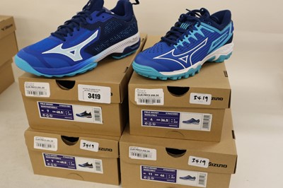 Lot 4x pair of of Mizuno Wave hockey shoes