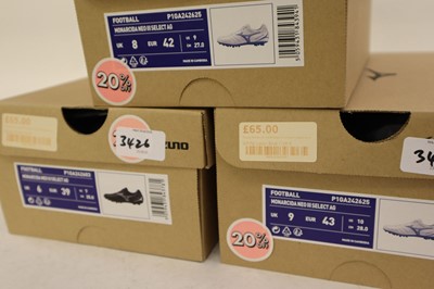 Lot 3x pairs of Mizuno Monarcida Neo football boots