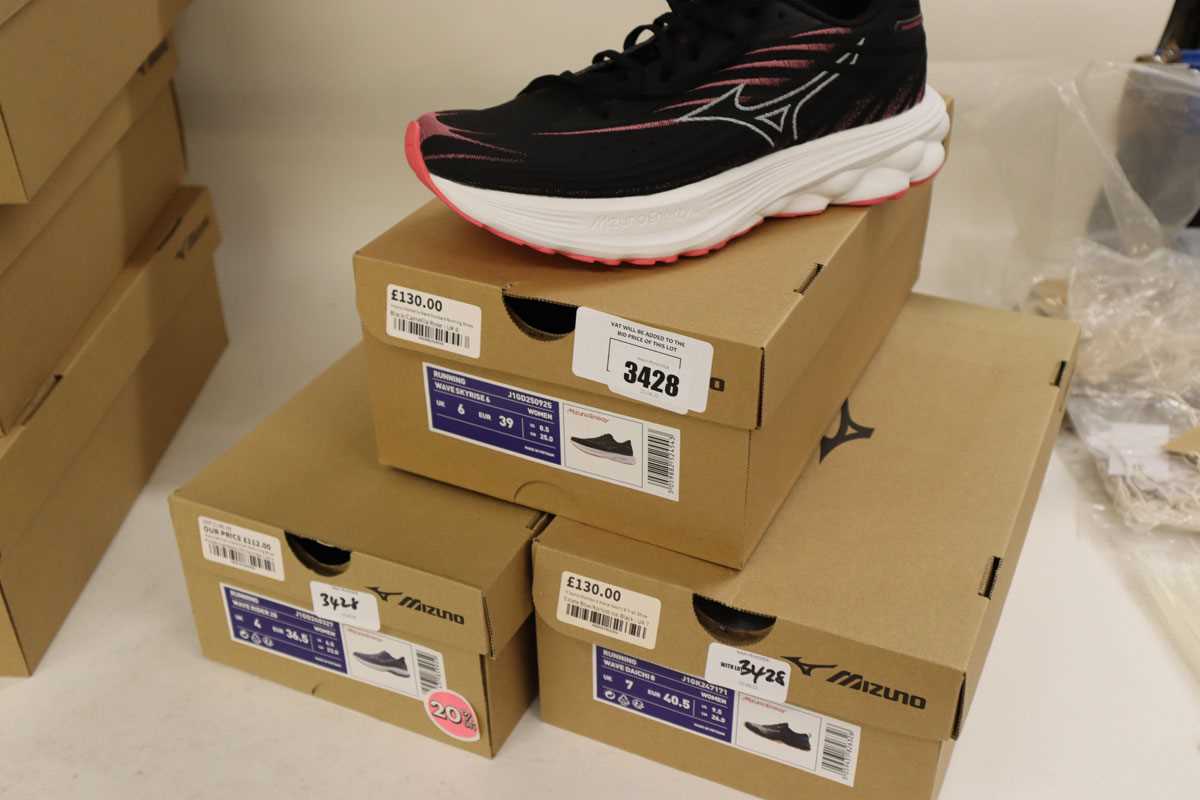 Lot 3x assorted Mizuno Wave womans running shoes