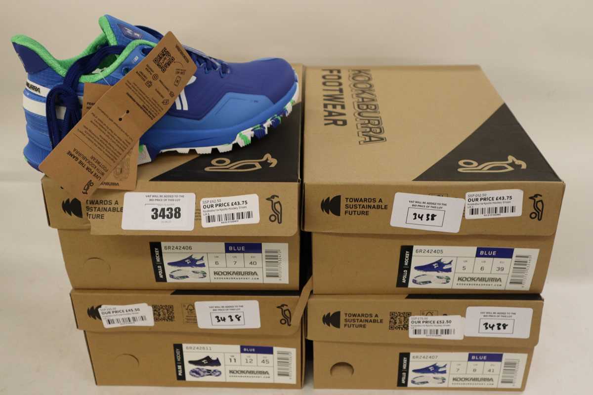 Lot 4x pairs of assorted Kookaburra hockey shoes,...